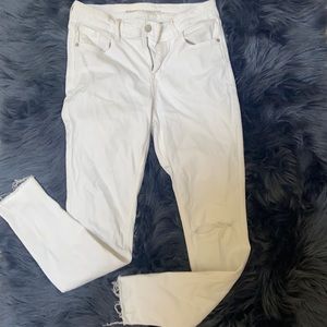 Old Navy White Mid-Rise Jeans
